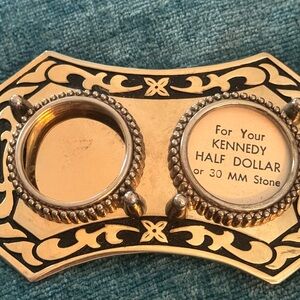 Elegant Gold and Black belt buckle